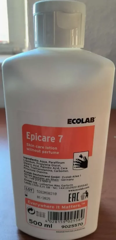 Ecolab Epicare 7 pflegende Hautlotion ohne Parfüm 500 ml Flasche – Preis pro Stück