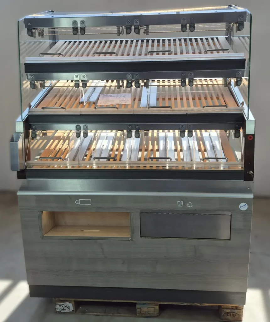 Brotregal 3x4 Brotvitrine mit LED und Glastüren – Back-off Station Selbstbedienung (76)