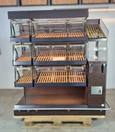 Brotregal 3x4 Plus Brotvitrine mit LED und Glastüren (45)