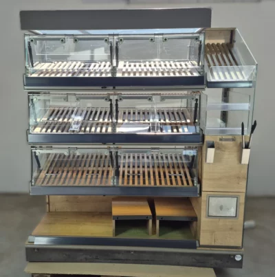 Brotregal 3x4 Plus Brotvitrine mit LED und Glastüren (61)