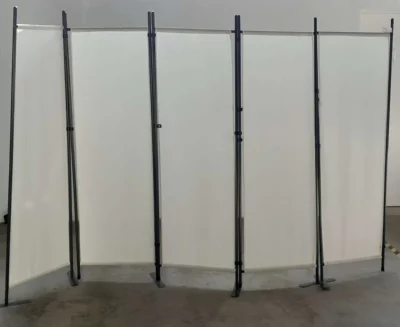 Paravent Raumteiler Sichtschutz Trennwand weiß 285 cm