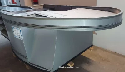 Harr Kassatisch mit Laufband grau – Kassapult 375 cm (2 Stück)
