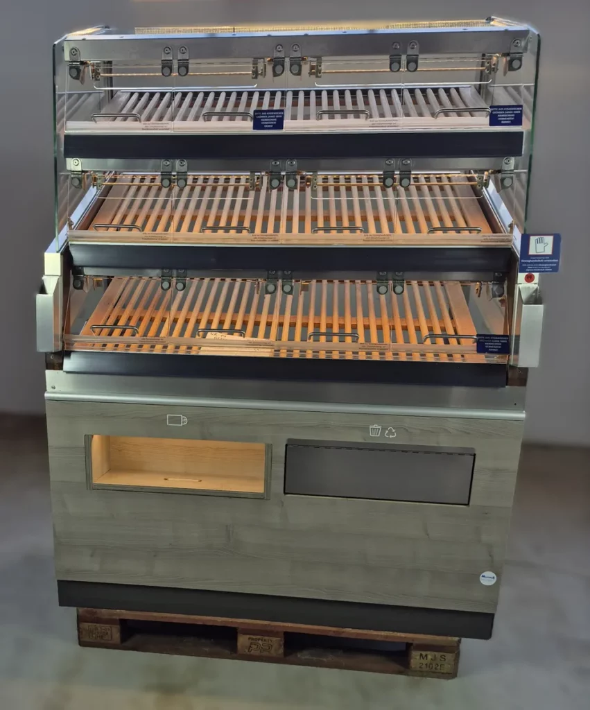 Brotregal 3x4 Brotvitrine mit LED und Glastüren – Back-off Station Selbstbedienung (74)