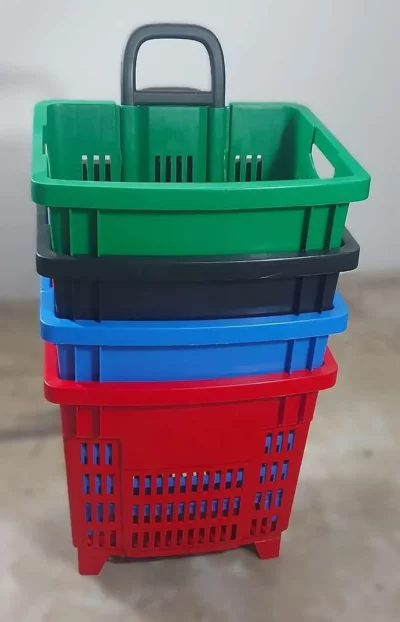 Einkaufskorb mit Rollen 55 Liter und Teleskopgriff Neuware – Preis pro Stück