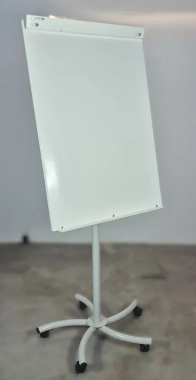 Mobiles Flipchart / Whiteboard komplett Stahl höhenverstellbar magnethaftend 70 x 103 cm