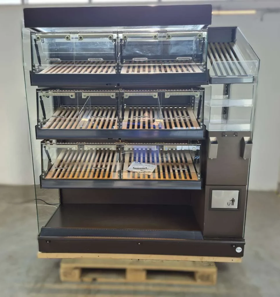 Brotregal 3x4 Plus Brotvitrine mit LED und Glastüren (46)