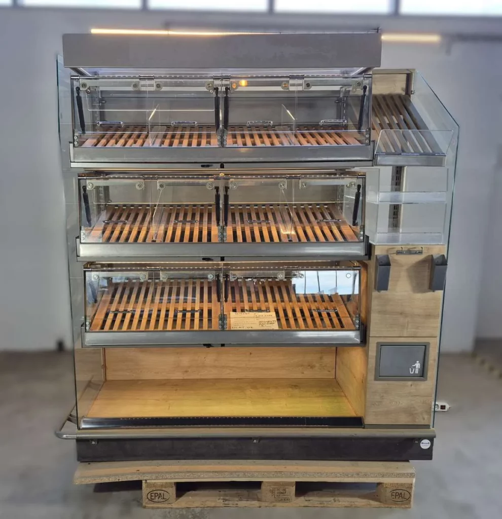 Brotregal 3x4 Plus Brotvitrine mit LED und Glastüren (9)