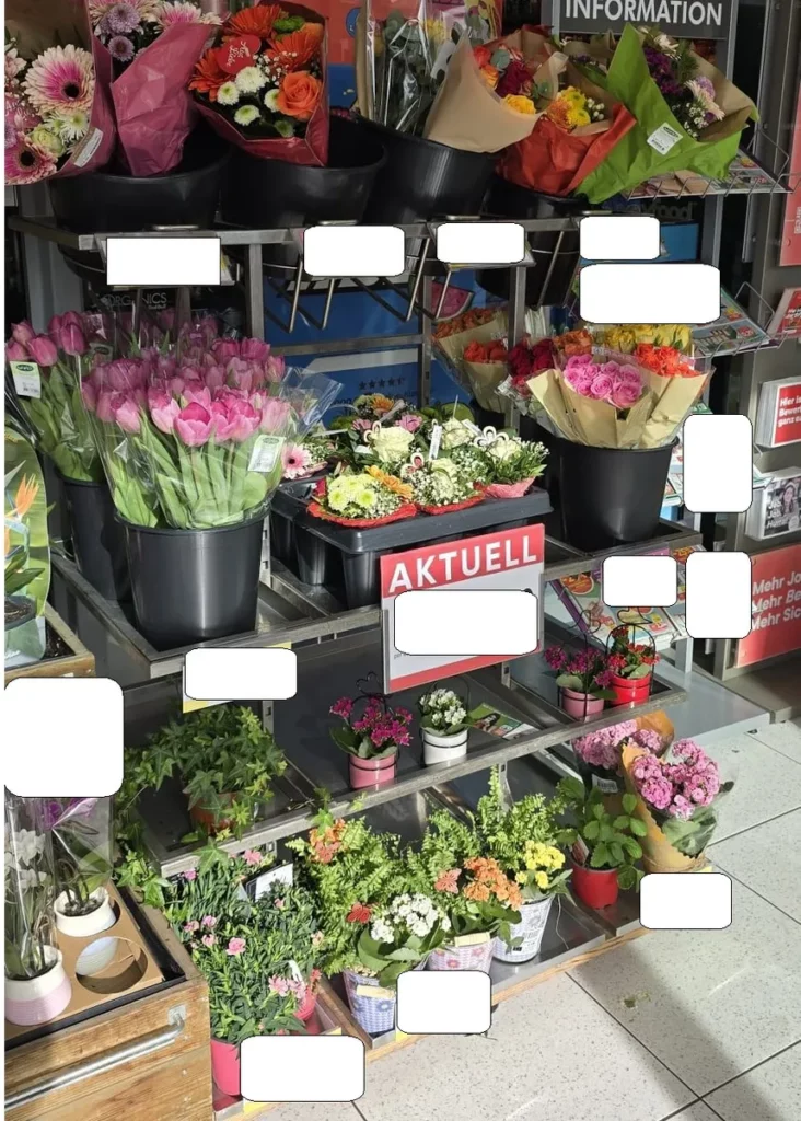 Nirosta-Blumenständer fahrbar mit 4 Topfhaltern und Anstauwannen Neuware