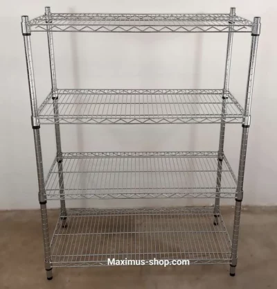 Wandregal verzinkt 91 x 120 cm mit 4 Gitterfächern Neuware