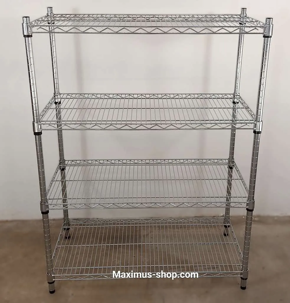 Wandregal verzinkt 91 x 120 cm mit 4 Gitterfächern Neuware