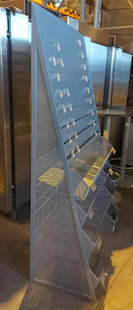 Postkartenregal Verkaufsregal mit integrierten Gitterkörben 100 cm