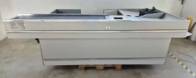 Kassatisch 290 cm mit Laufband (Fußpedal) – Kassapult