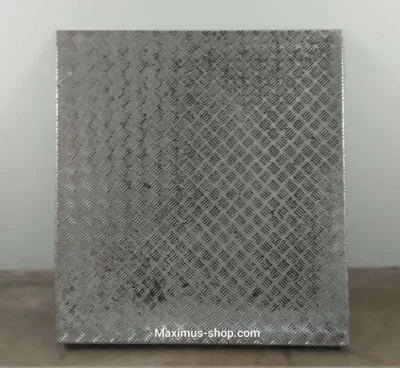 Aluminium Schwellenrampe Riffelblech 99 x 108 cm für ca. 10 cm Höhe