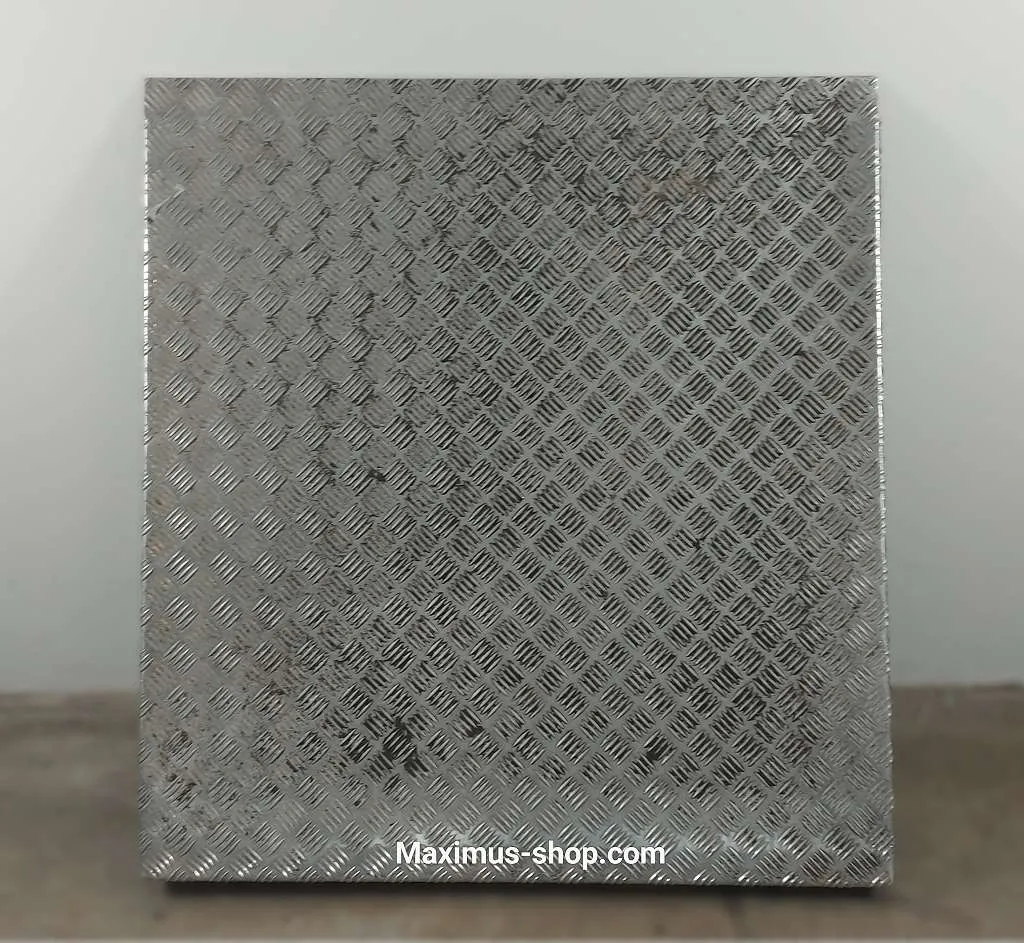 Aluminium Schwellenrampe Riffelblech 99 x 108 cm für ca. 10 cm Höhe