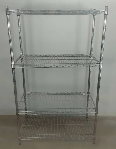 Wandregal verzinkt 91 x 150 cm mit 4 Gitterfächern Neuware