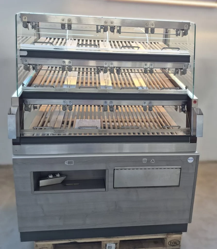 Brotregal 3x4 Brotvitrine mit LED und Glastüren – Back-off Station Selbstbedienung (77)