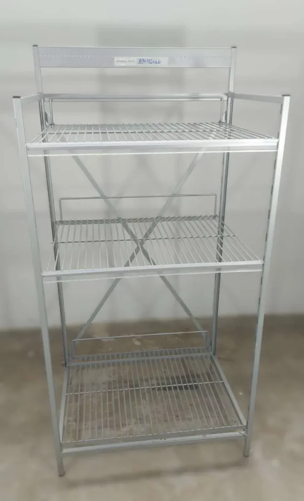 Metall-Warenregal Verkaufsregal mit höhenverstellbaren Fächern 80 cm