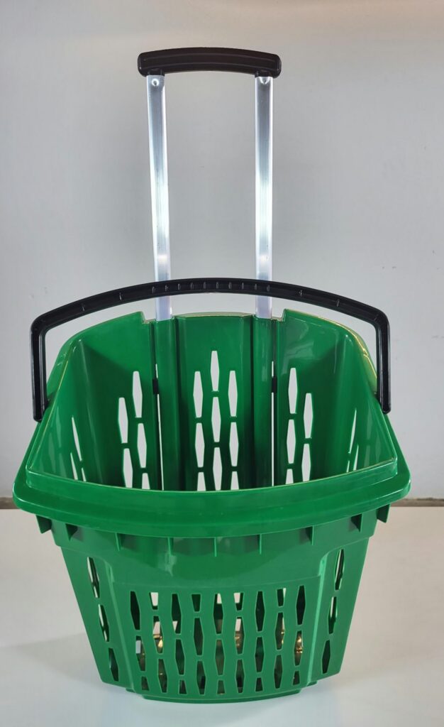 Einkaufskorb in grün mit Rollen 38 Liter und Teleskopgriff Neuware – Preis pro Stück (Kopie) (Kopie) (Kopie)