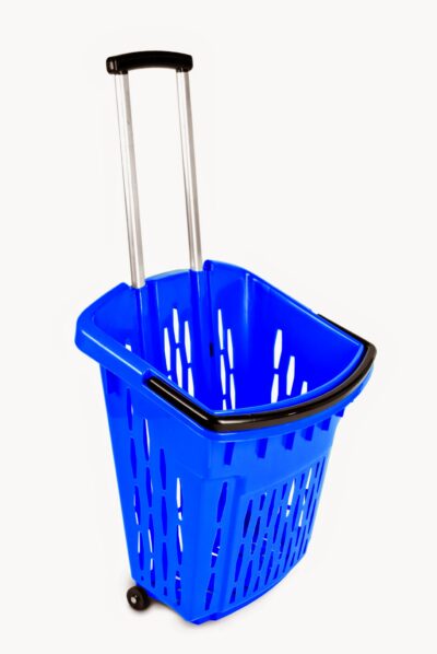 Einkaufskorb in blau mit Rollen 38 Liter und Teleskopgriff Neuware – Preis pro Stück (Kopie)